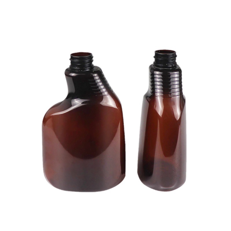 400ml Brown Flat-Sided Spray Bottle - UV Protection Trigger Sprayer for Light-Sensitive Cleaning Chemicals