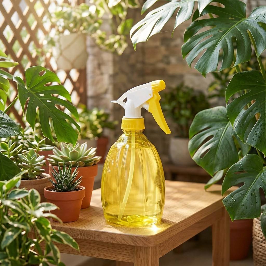 500ml Yellow Trigger Spray Bottle Ergonomic for Garden Plants Hair Styling Essential Oils Cleaning Multiuse OEM