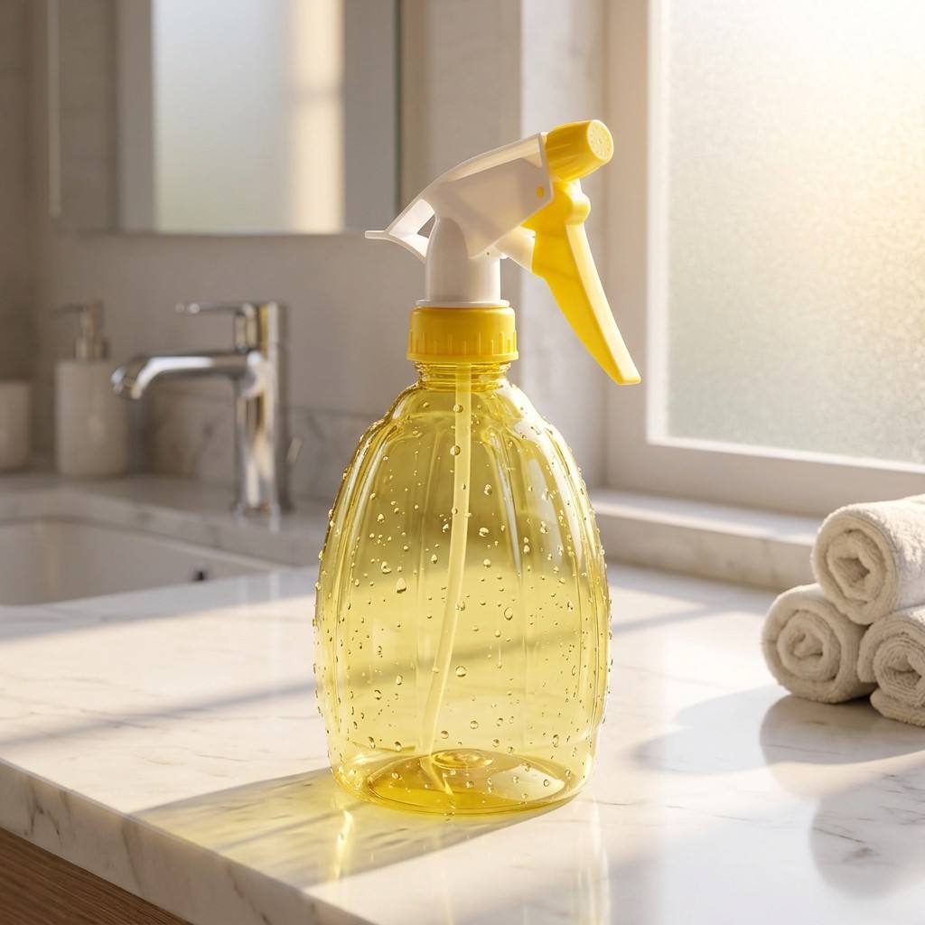 500ml Yellow Trigger Spray Bottle Ergonomic for Garden Plants Hair Styling Essential Oils Cleaning Multiuse OEM
