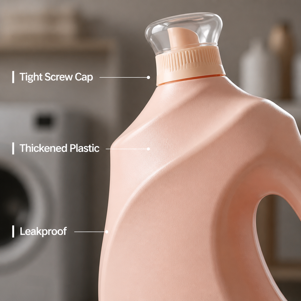 Thickened Plastic Barrel Dispensing Bottle, Tight Screw Cap Design for Household Clothing Care Solution Packaging Use