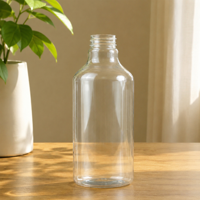 Transparent 500ml PET Empty Bottle Clear Shampoo Conditioner Shower Gel Emulsion Cosmetic Packaging OEM