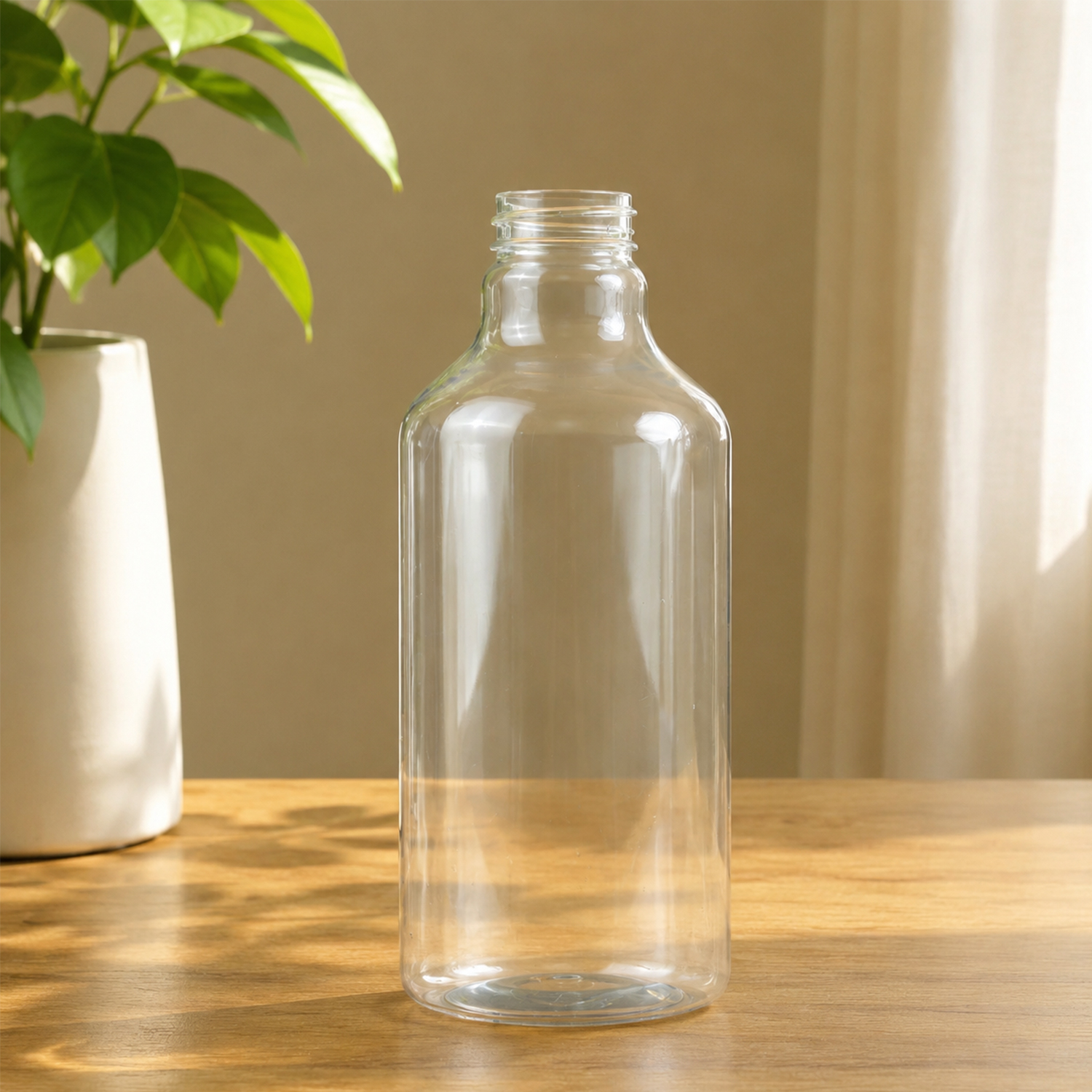 Transparent 500ml PET Empty Bottle Clear Shampoo Conditioner Shower Gel Emulsion Cosmetic Packaging OEM