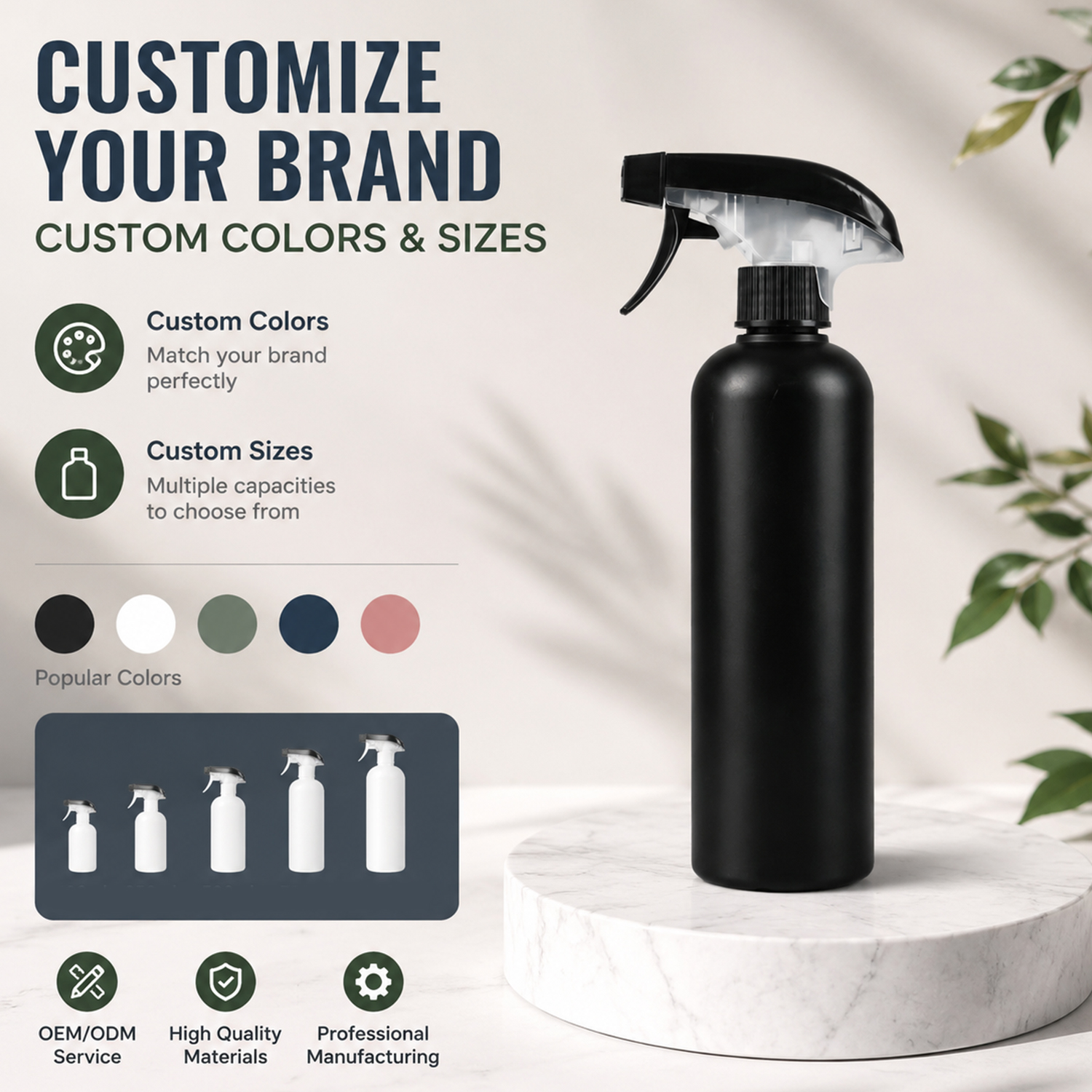 800ml PET Preform for Cosmetic Facial Cleanser Spray Bottle with Silk Screen Printing Customizable Blow Molding